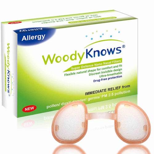 Filtres nasaux de super défense de WoodyKnows (1ère génération), soulagement des allergies aux poussières d'allergie au pollen